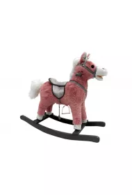 Ko� na biegunach r�owy d�wi�k 74cm LeanToys