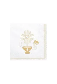 PartyDeco Serwetki Chrzest �wi�ty z�oty 33x33cm