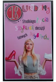 AbCard Kartka okoliczno�ciowa Urodziny 18 dziewczyna