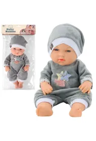 Lalka bobas 30cm w szarej pi�amce LeanToys