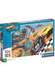 Puzzle 104 el. SuperColor. Hot Wheels Clementoni