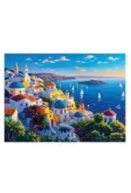Mozaika diamentowa 5D - Santorini 40x30cm