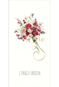 Karnet Urodziny DL U29 - Bukiet kwiat�w