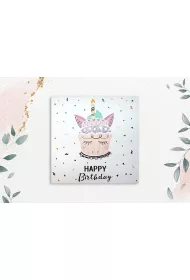 Henry Karnet kwadratowy Tort Unicorn