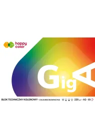 Happy Color Blok techniczny GigA, kolorowy, A2, 220g, 10 arkuszy 10 kartek