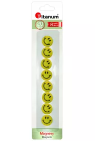 Titanum Magnesy do tablic emotikony ��te 8 szt.