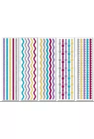 Brewis Wst��ki samoprzylepne z brokatem 8 x 30cm
