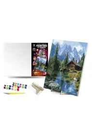 Qbee Malowanie po numerach - G�rska rzeka 50x40cm