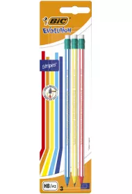 Bic O��wek Evolution z gumk� 3 szt.
