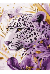 Ideyka Malowanie po numerach - Fioletowy drapie�nik metal 30x40cm