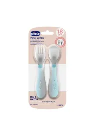 Chicco Sztuce metalowe turkusowe 18m+
