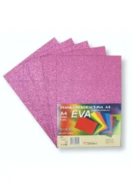 Penword Pianka brokatowa A4 Eva r�owa biodegradowalna 5 szt.