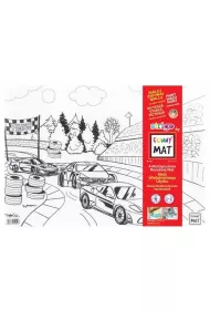 Funny Mat Transparent - Wy�cig�wki. Mata do kolorowania wielokrotnego u�ytku Strigo