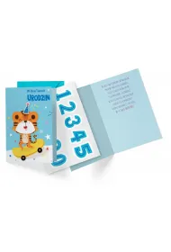 Kukartka Karnet B6 DK-861 Urodziny tygrys. Wymienne cyfry