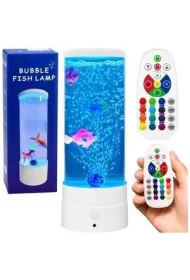 LeanToys Lampka nocna LED RGB akwarium z rybkami 16 kolor�w