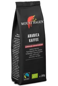 Mount Hagen Kawa mielona bezkofeinowa Arabica 100% fair trade 250 g Bio