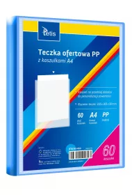 Tetis Teczka ofertowa PP 60 koszulek. A4 niebieska