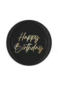 Procos Talerzyki papierowe Happy Birthday 23cm 8 szt.