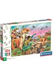 Puzzle 104 el. SuperColor. Land of Dinosaurs Clementoni