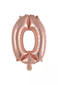 Amscan Balon foliowy mini cyfra 0 r�owe z�oto 30,5x40cm
