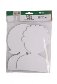 Happy Color Kszta�ty kartonowe FACE Boy&Girl 20cm 10 szt.