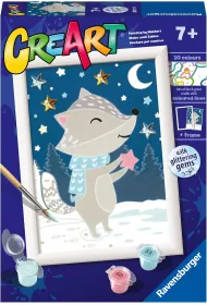 Malowanie po numerach CreArt - Borsuk w�r�d gwiazd Ravensburger