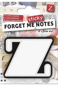 If Forget me sticky. Notes kart samoprzylepne litera Z niebieski