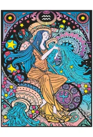 Kolorowanka welwetowa A4 Zodiak Wodnik