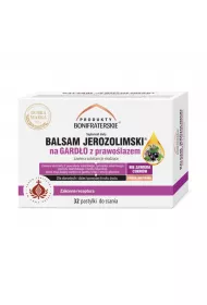 Produkty Bonifraterskie Balsam Jerozolimski na gardo z prawolazem suplement diety 32 szt.