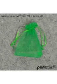Woreczki organzowe zielone 7x10cm 10szt