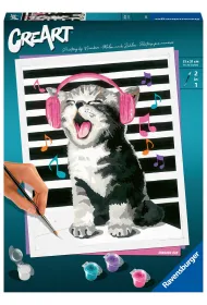 Malowanie po numerach CreArt - �piewaj�cy kot Ravensburger