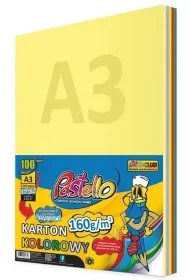 Alfa Pastello Karton kolorowy A3 160g 10 kolor�w 100 arkuszy