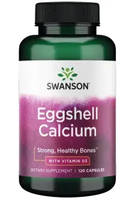 Swanson Eggshell Calcium with Vitamin D3 Suplement diety 120 kaps.