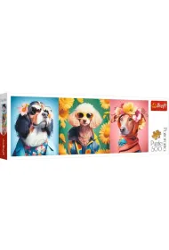 Puzzle 500 el. Panorama - Pokaz mody psia edycja Trefl