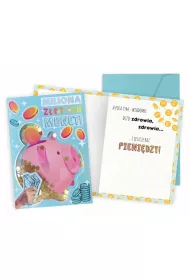 Kukartka Karnet Konfetti. �yczenia (�winka, monety) KNF-055