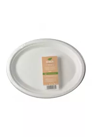Arpex Talerze owalne Trzcina cukrowa 26 x 19cm 6 szt.