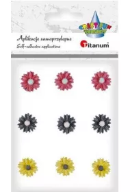 Titanum Kwiatki samoprzylepne z �ywicy margerytki mix 9 szt.