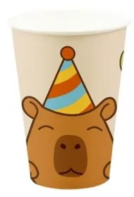 Kubki papierowe Kapibara 8 szt