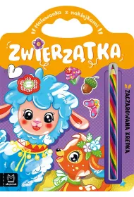 Zwierz�tka. Zaczarowana kredka. Malowanka z naklejkami