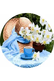 Twoje Hobby Malowanie po numerach okr�g�e - Fili�anka herbaty 40cm