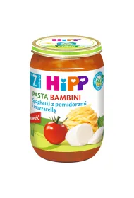 Hipp Pasta Bambini Spaghetti z pomidorami i mozzarell� po 7. miesi�cu 220 g Bio