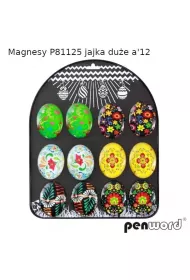 Magnesy witeczne pisanki due 12szt