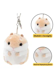 LeanToys Brelok pluszowy Chomik be�owy 10cm