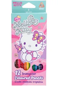 Patio Kredki o��wkowe tr�jk�tne Hello Kitty 12 kolor�w