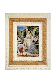 Obraz Haftowany Anio� str� podw�jna rama 38x32cm