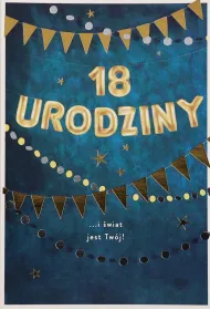 Karnet okazjonalny B6 z kopert� 18 Urodziny PAN DRAGON HM200-3193