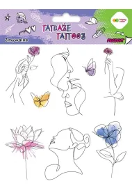Tatua�e zmywalne Llineart + Aquarella HAPPY COLOR