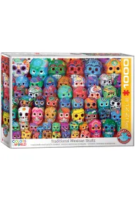 Puzzle 1000 el. Traditional Mexican Skulls Eurographics