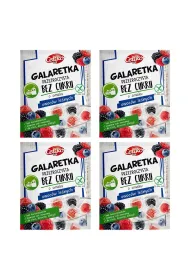 Celiko Galaretka przezroczysta bez cukru o smaku owoc�w le�nych bezglutenowa Zestaw 4 x 14 g