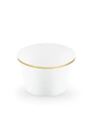 PartyDeco Foremki papierowe na muffinki Papilotki bia�y 4,8x7,6x4,6cm 6szt